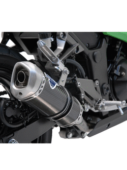 Tłumik Termignoni Slip-On stal nierdzewna, włókno węglowe do Kawasaki Ninja 300R (12-15) stalowa końcówka