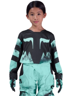 Bluza enduro dziecięca Fox 180 Kairos czarno-niebieska