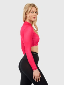Koszulka termoaktywna damska z długim rękawem Redline Venus 2.0 Outlast crop top różowa