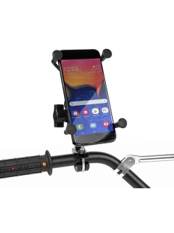 Uchwyt motocyklowy na telefon Biketec, montowany na kierownicę/ lusterko czarny [Typ: RAM "XL"] 