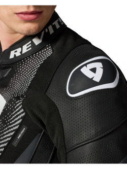 Kurtka motocyklowa skórzana REV’IT! Hyperspeed 3 Air czarno-biała