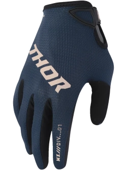 Rękawice cross damskie Thor Ridemode Static niebieskie