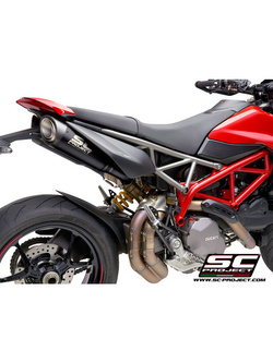 Podwójny tłumik SC-Project S1 Titanium / Matt black - Ducati Hypermotard 950 / RVE / SP [19-21]