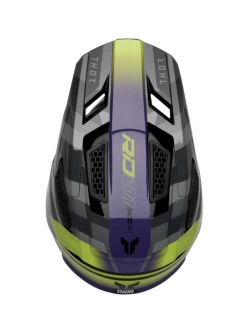 Kask enduro Thor Fleet szaro-fioletowy-fluo