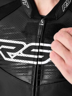 Kurtka motocyklowa skórzana RST Trac Evo D3O czarno-biała