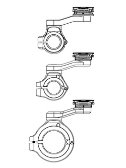 Uchwyt montowany na kierownicy motocykla Quad Lock PRO duży czarny
