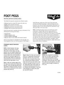 Podnóżki motocyklowe Biltwell Punisher XL wybrane modele Harley-Davidson czarne