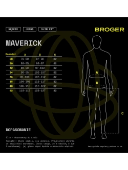 Jeansy motocyklowe Broger Maverick niebieskie