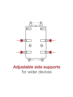Uchwyt na telefon RAM Quick-Grip XL z adapterem tłumiącym wibracje i podstawą w kształcie litery U - krótki