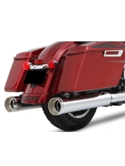 Tłumiki motocyklowe Rinehart Racing 4.5" Duals Harley Davidson Touring 107"/114" (wybrane modele) chromowane z tradycyjnymi końcówkami [z homologacją]