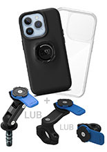 Zestaw na motocykl: etui na telefon iPhone 14 Pro + wodoodporny pokrowiec + mocowanie Quad Lock
