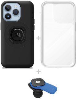 Zestaw: etui MAG na telefon iPhone 14 Pro (magnetyczne) + wodoodporny pokrowiec MAG + uchwyt kulowy Quad Lock