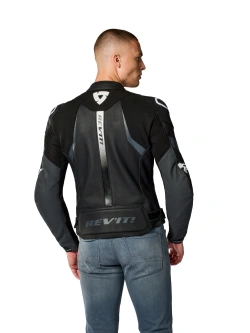 Kurtka motocyklowa skórzana REV’IT! Hyperspeed 3 Air czarno-biała