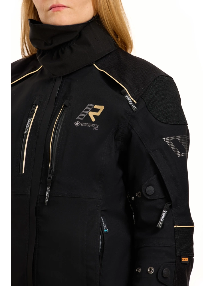 Kurtka motocyklowa damska tekstylna Rukka FlexoRina czarno-brązowa