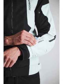 Kurtka motocyklowa tekstylna Modeka Khao Air II czarno-popielata