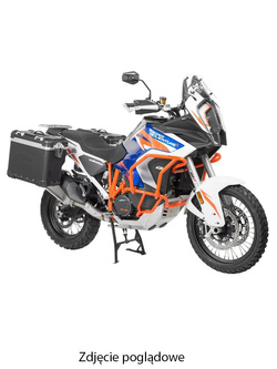 Zestaw: kufry boczne czarne "And-Black" Zega Evo X + stelaże czarne Touratech KTM Super Adventure 1290 S/R (21-24) [poj.: 38+38l]