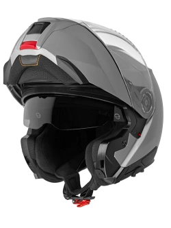 Zestaw: kask szczękowy Schuberth C5 ANC Concrete szary + dedykowany interkom motocyklowy