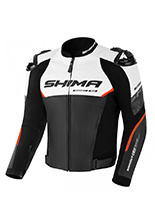 Kurtka motocyklowa skórzana Shima Bandit 2.0 czarno-czerwona