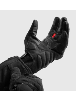 Rękawice motocyklowe letnie damskie Rebelhorn Core czarno-czerwone
