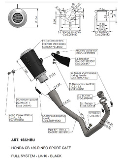 Tłumik motocyklowy LeoVince LV-10 Black Edition Honda CB 125 R (18-20) [stal nierdzewna] 
