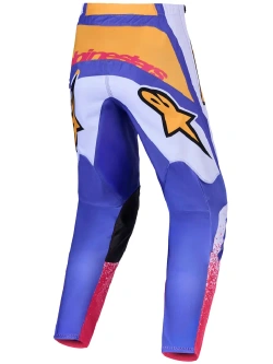 Spodnie cross Alpinestars MX Fluid Drag biało-niebiesko-żółte