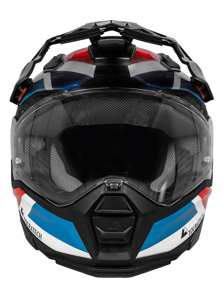 Kask adventure Touratech Aventuro Pro Carbon czarno-niebiesko-czerwony