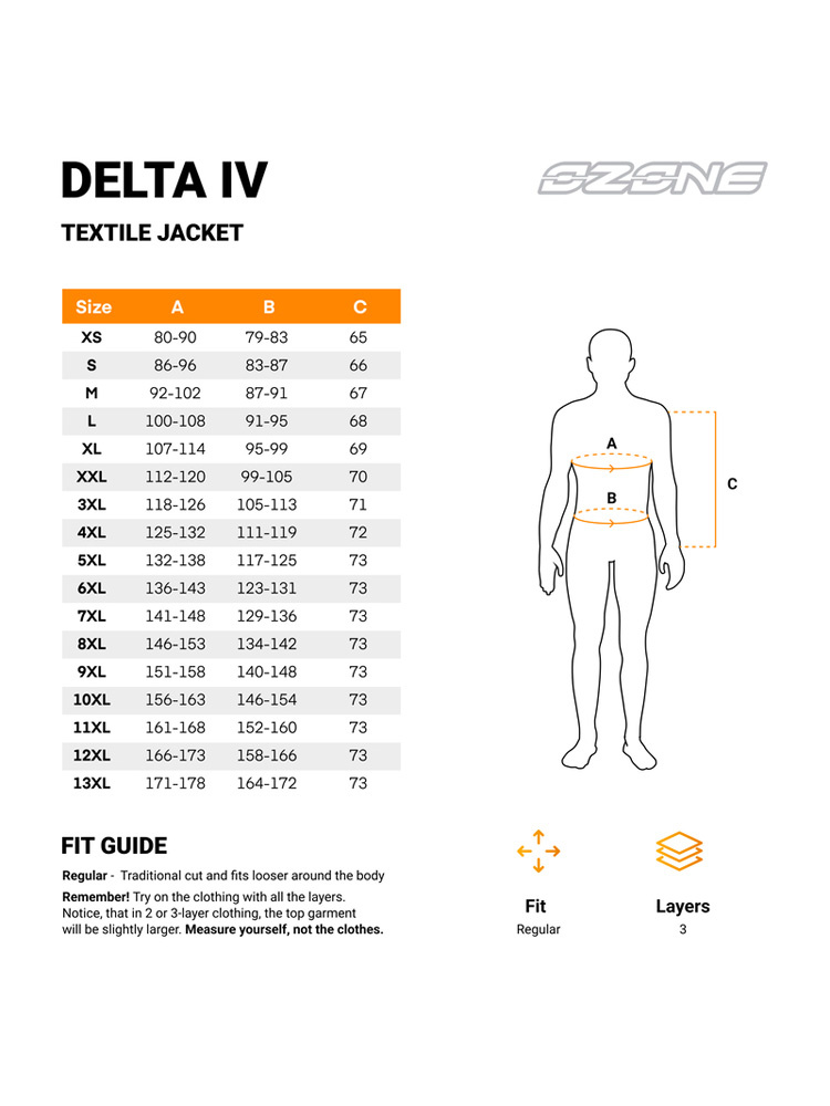 Kurtka motocyklowa tekstylna Ozone Delta IV czarna