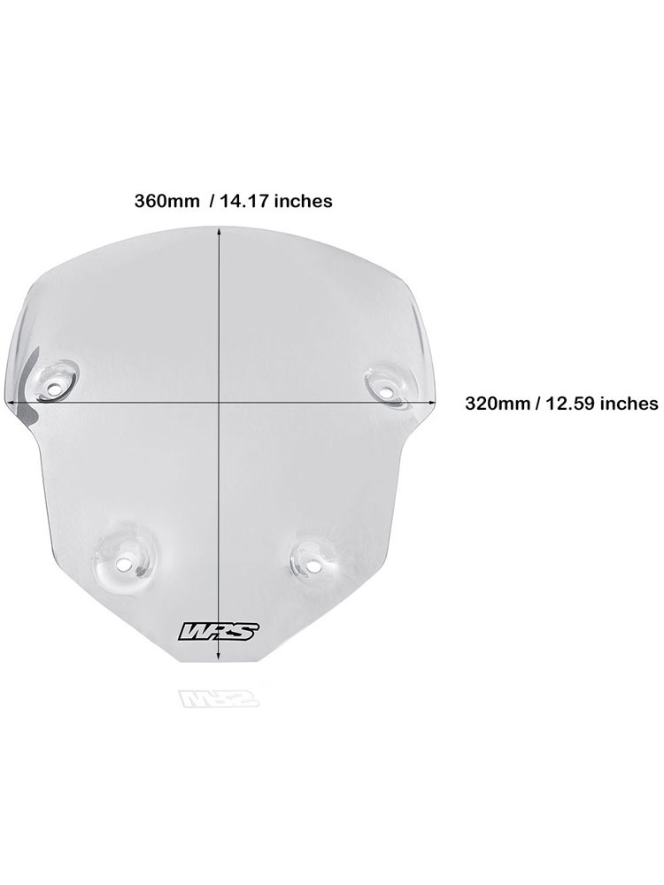 Szyba motocyklowa WRS Sport Triumph Tiger 850 Sport/ 900 (20-24) przezroczysta