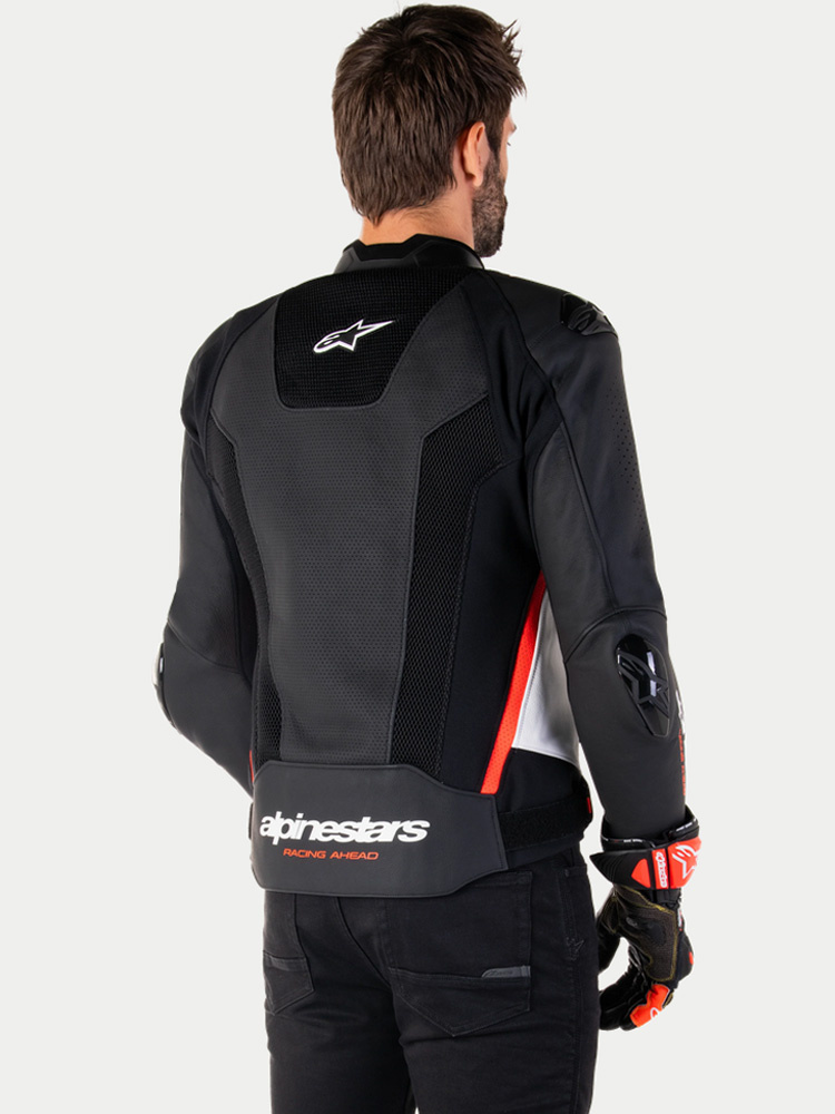 Kurtka motocyklowa skórzana Alpinestars Missile V3 Air czarno-biało-czerwona