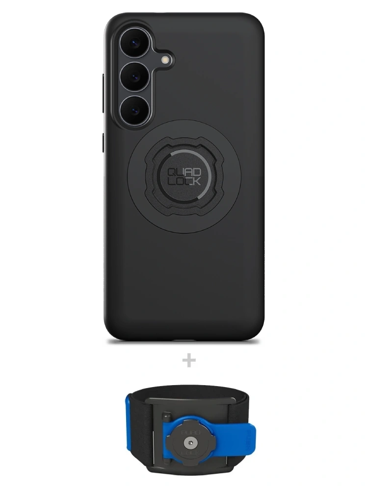 Zestaw do biegania: etui MAG na telefon Samsung Galaxy S25FE (magnetyczne) + opaska sportowa Quad Lock