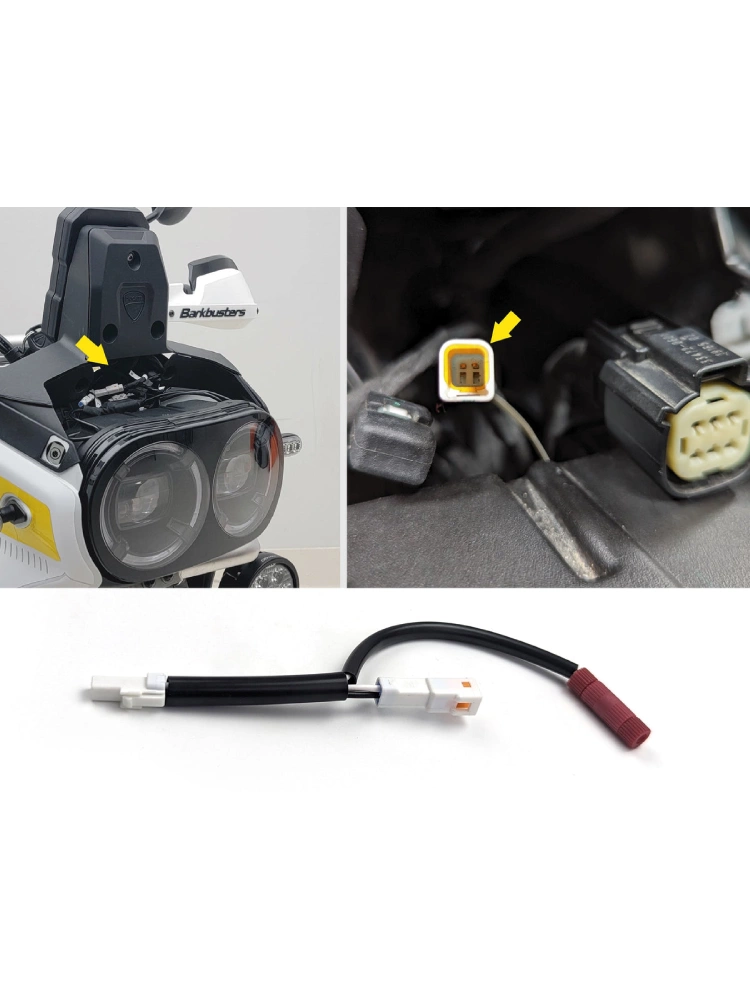 Przełączany adapter okablowania zasilania Denali Ducati DesertX (23-)