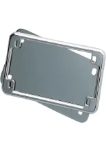 Zestaw: ramka tablicy rejestracyjnej + płyta montażowa Kuryakyn srebrne