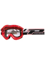 Gogle motocyklowe dziecięce Progrip PG3101-102 Atzaki z przezroczystą szybką, czerwono-biało-czarne