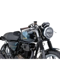 Lusterko motocyklowe krótkie Daytona D-Mirror-15 Flat do montażu na końcu manetki czarne [adapter]