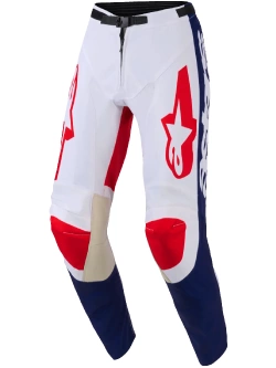 Spodnie cross Alpinestars MX Racer Riway biało-czerwono-niebieskie