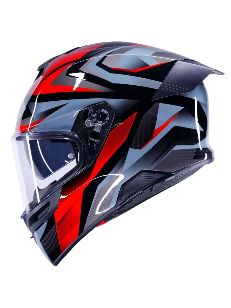 Kask integralny AGV K5 E2206 Munor czarno-czerwony, połysk