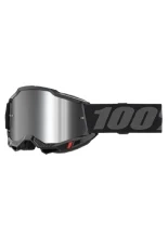 Gogle motocyklowe dziecięce 100% Accuri 2 Geospace z szybą lustrzaną czarne