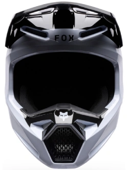 Kask enduro Fox V1 Noble czarno-biało-pomarańczowy