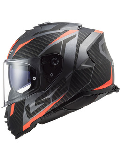 Kask integralny LS2 FF800 Storm II Racer szaro-pomarańczowy matowy