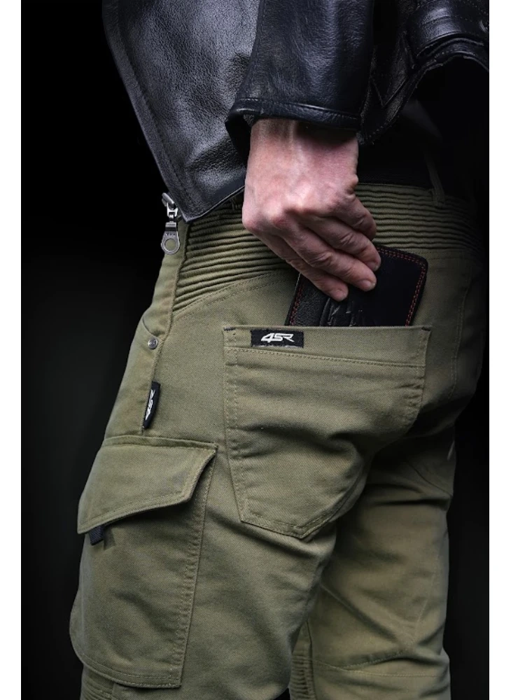 Jeansy motocyklowe 4SR Tourismo zielone