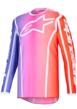 Bluza cross Alpinestars MX Fluid Apex niebiesko-różowo-czerwona