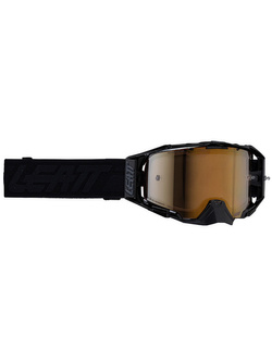 Gogle motocyklowe Leatt Velocity 6.5 Iriz Stealth z lustrzaną brązową szybą czarne