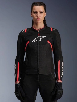 Kurtka motocyklowa damska tekstylna Alpinestars Stella T-SPS Air V2 czarno-czerwona