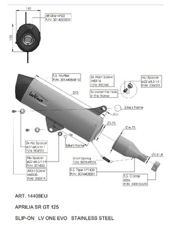 Tłumik motocyklowy LeoVince LV ONE EVO Aprilia SR GR 125/200/ Sport (22-24) [stal nierdzewna]