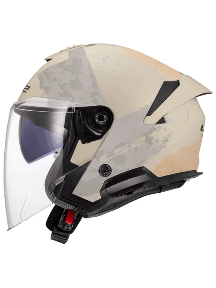 Kask otwarty LS2 OF618 Verso II Aqua kremowy