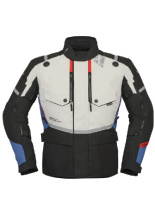 Kurtka motocyklowa tekstylna Modeka Trohn szaro-niebieska