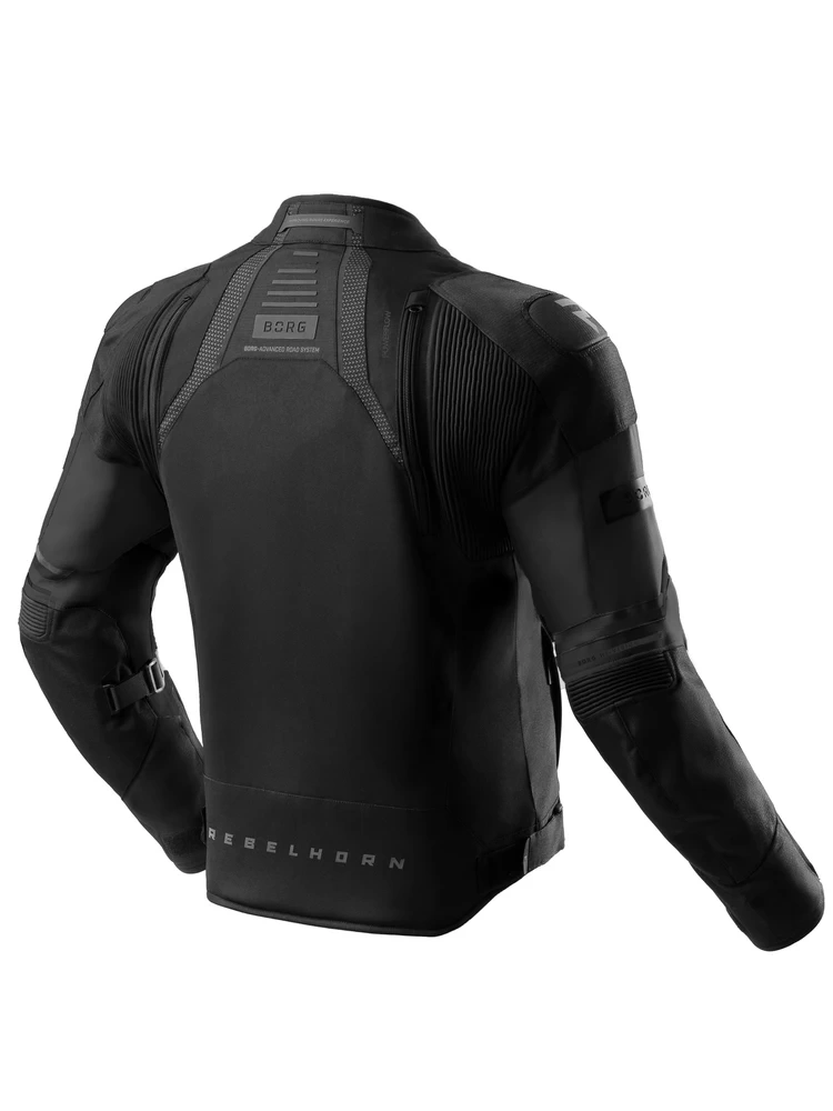 Kurtka motocyklowa tekstylna Rebelhorn Borg II czarna
