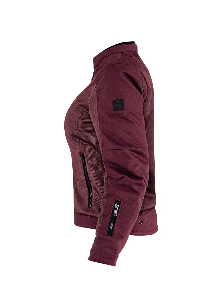 Kurtka motocyklowa tekstylna damska John Doe Aero Mesh bordowa
