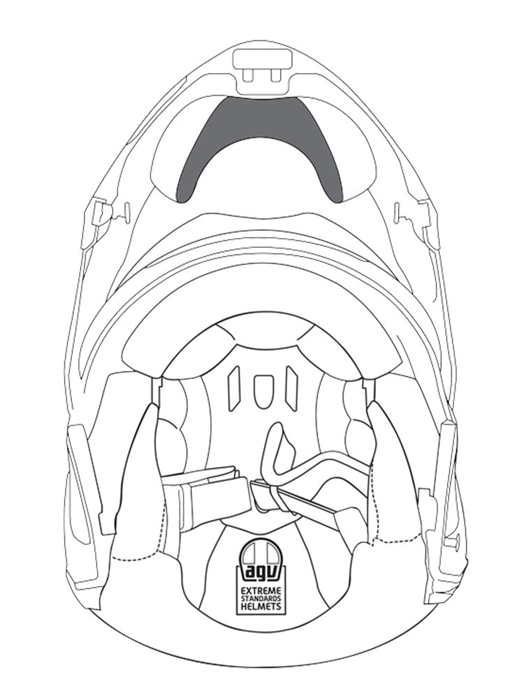 Podbródek AGV do kasku Sportmodular (XL-XXL-XXXL) summer