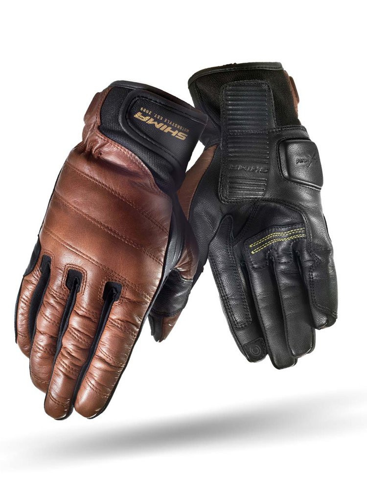 Rękawice motocyklowe Shima Revolver brązowe